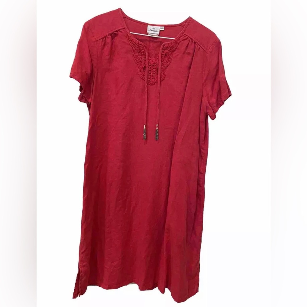 Hot Cotton Linen Dress Women’s Size Medium